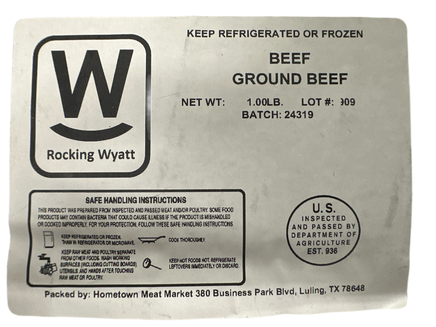30 lbs Grass Fed & Finished Ground Beef Extra Lean $165
