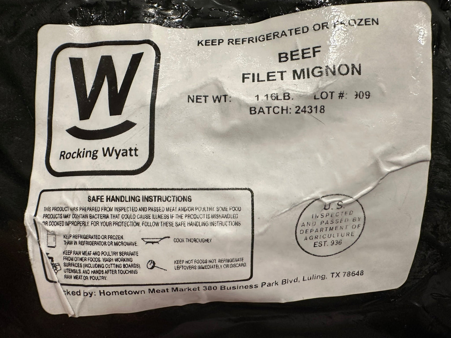 Filet Mignon Tenderloin - 2 Pack $70